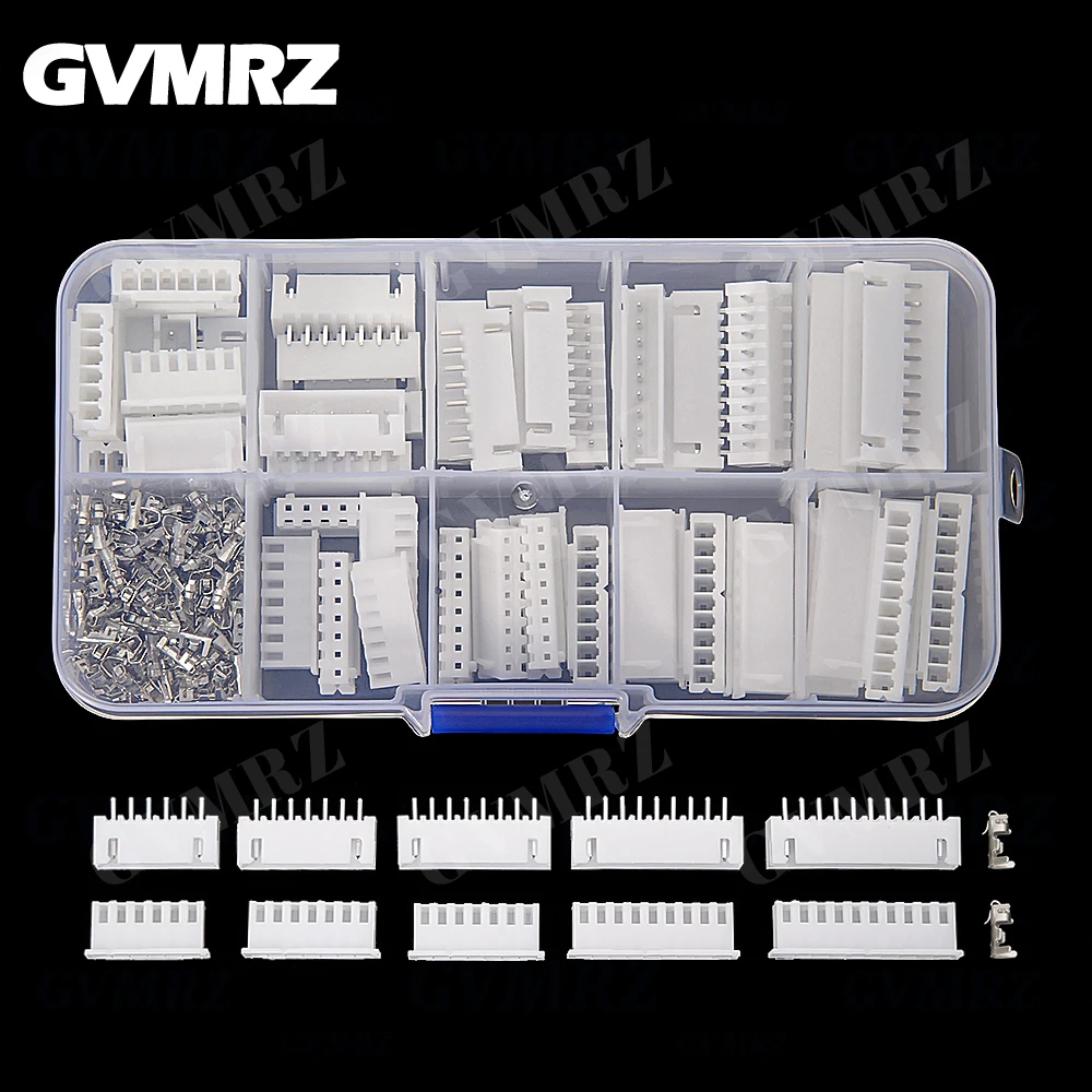 260PCS XH2.54 6/7/8/9/10 Pin Terminals Plastic Shell Male Female Plug  Socket Wire Connector XH 2.54 6P 7P 8P 9P 10P KIT