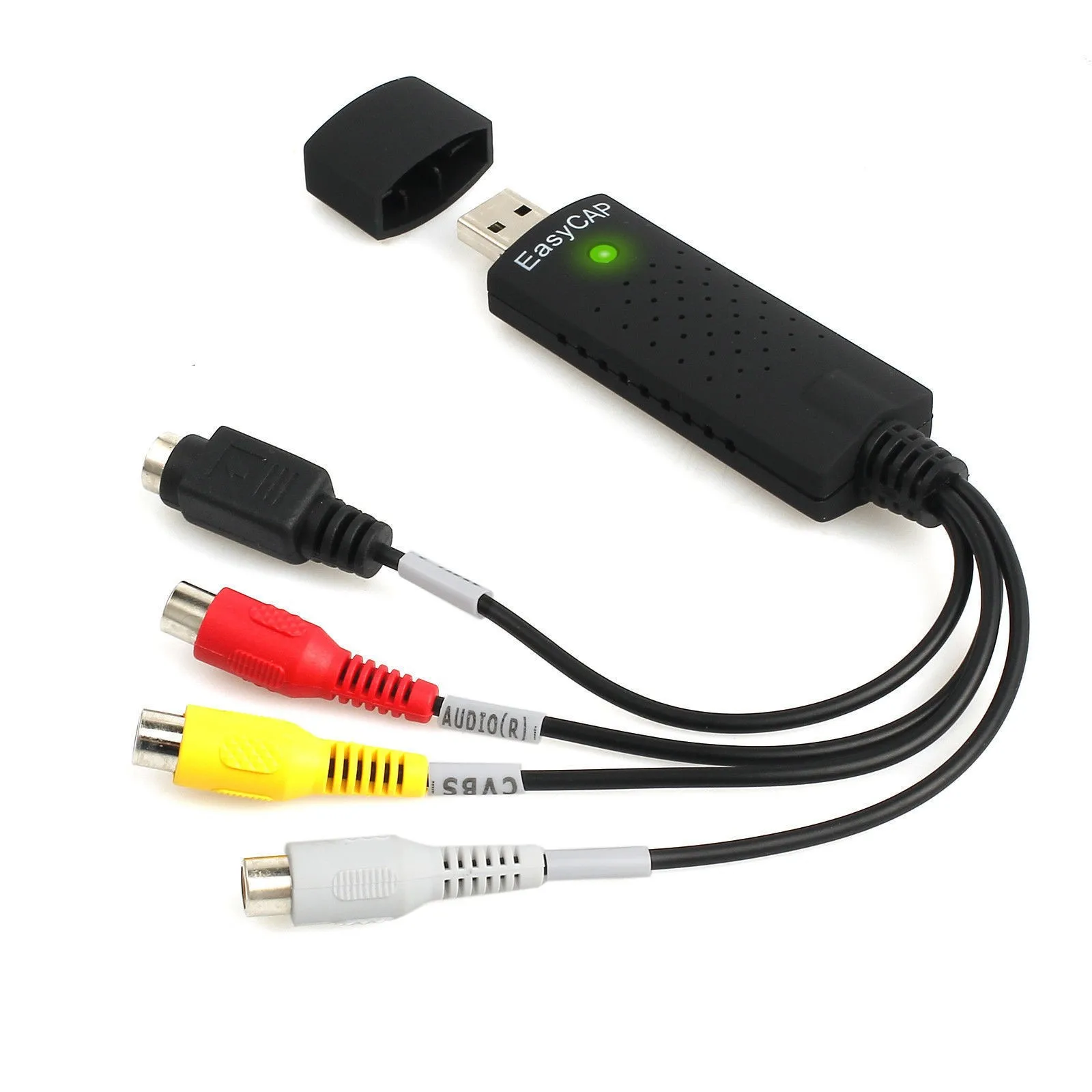 USB 2.0 Audio/Video Converter, Video Capture Card VHS Box VHS VCR TV to Digital Converter, Windows 2000/XP/Vista/7/8/10/11/Mac
