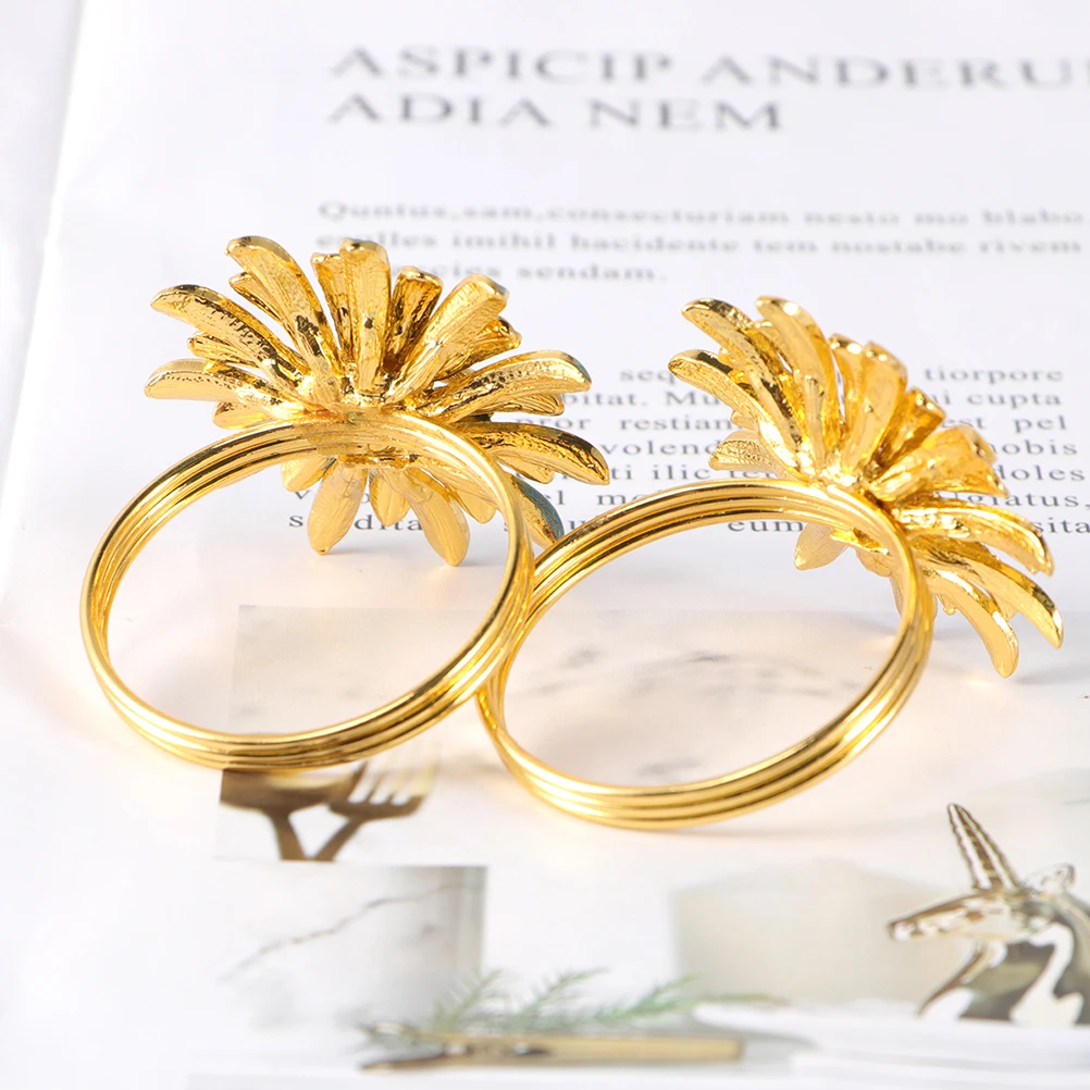 

Napkin Buckle Bee Napkins Rings Daisy Flower Tableware Decorations for Party Cute