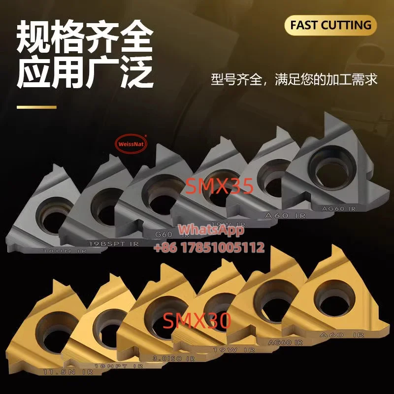 

16IR 16ER 6ACME 8ACME 10ACME 12ACME SMX35 SMX30 Carbide inserts ACME Threading Insert