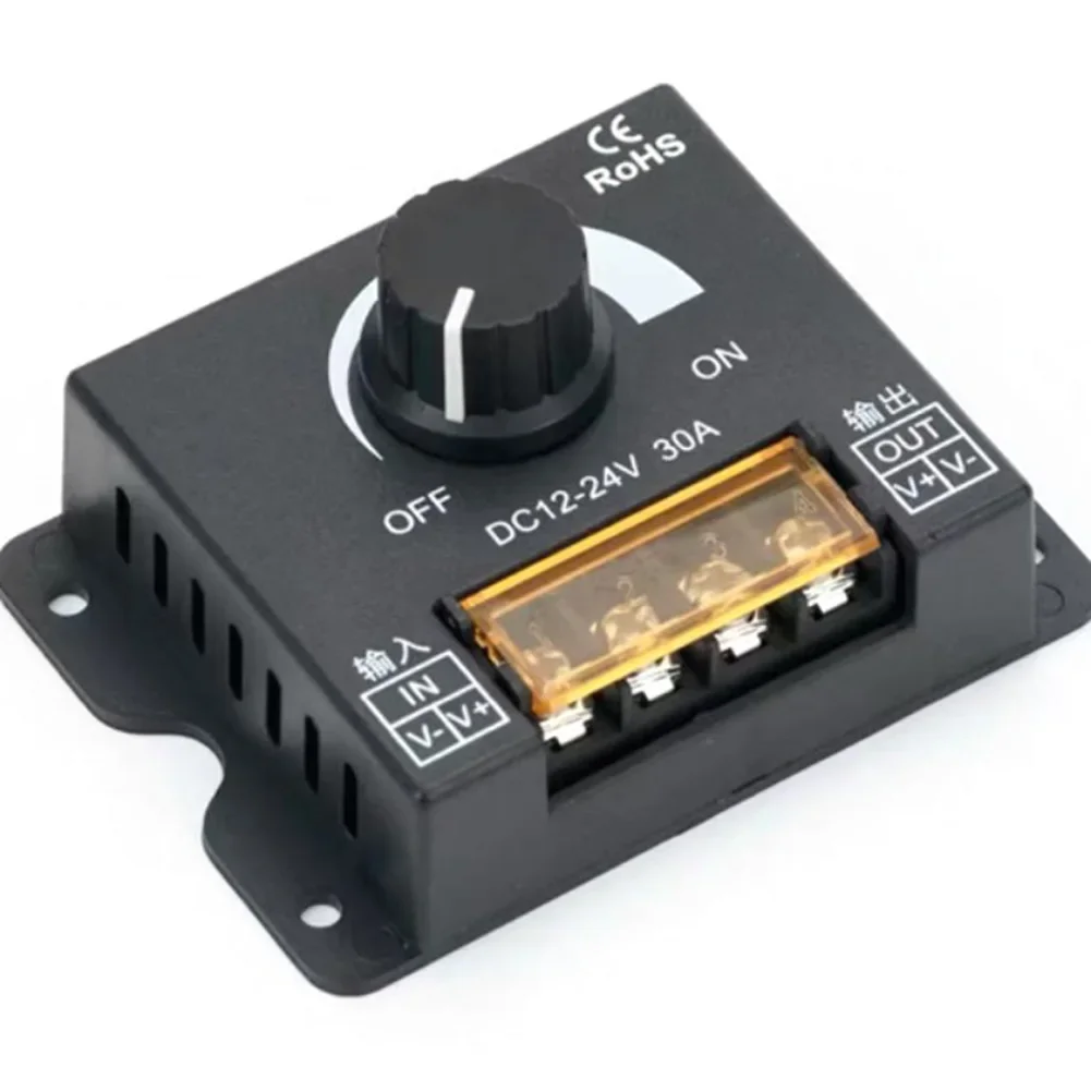 1pc 12V-24V 30A LED Dimmer Digital Stepless Dimming Controller For Single-color Strip For PWM Digital Stepless Dimming