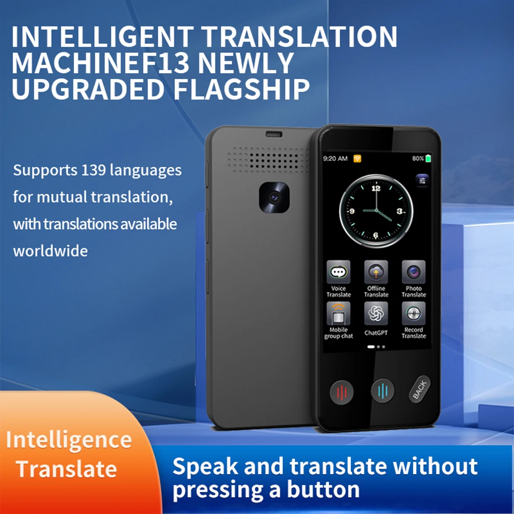 Smart AI Deepseek Voice Accurate Translator Touch Screen Support 142 Languages Translate Photo Offline Record Fast Translation