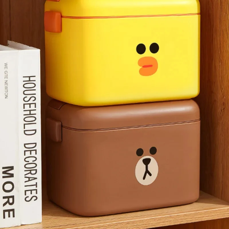 Rilakkuma Storage Box Home Use Medicine Box Emergency Medical Care Storage Box Large Capacity Multi Layer Medicine Box Lunch Box
