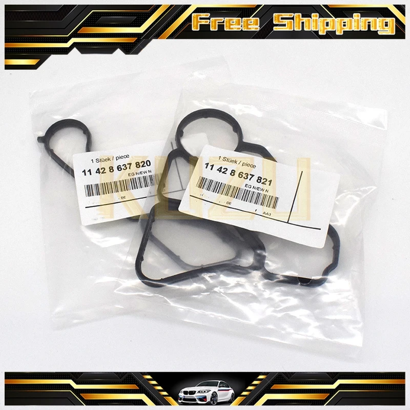 Engine Oil Filter Housing Seal Gaskets 11428637821 11428637820 For BMW E60 E82 E83 E84 E90 E92 E93