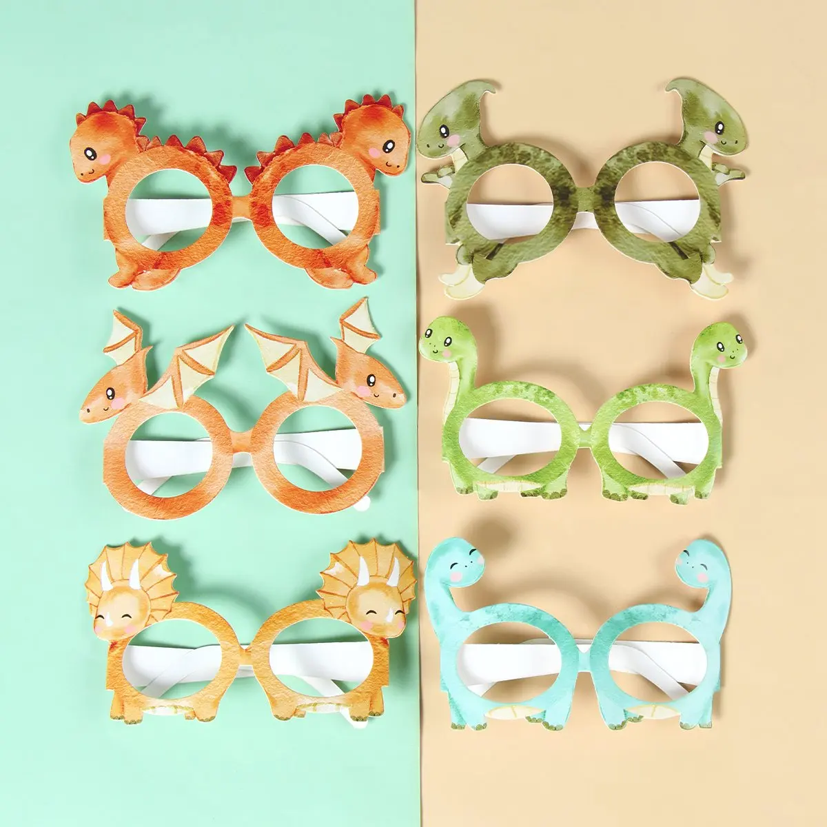 ديناصور ورقة نظارات للأطفال ، حفلة عيد ميلاد الديكور ، الغابة سعيدة ، سفاري ، لوازم استحمام الطفل