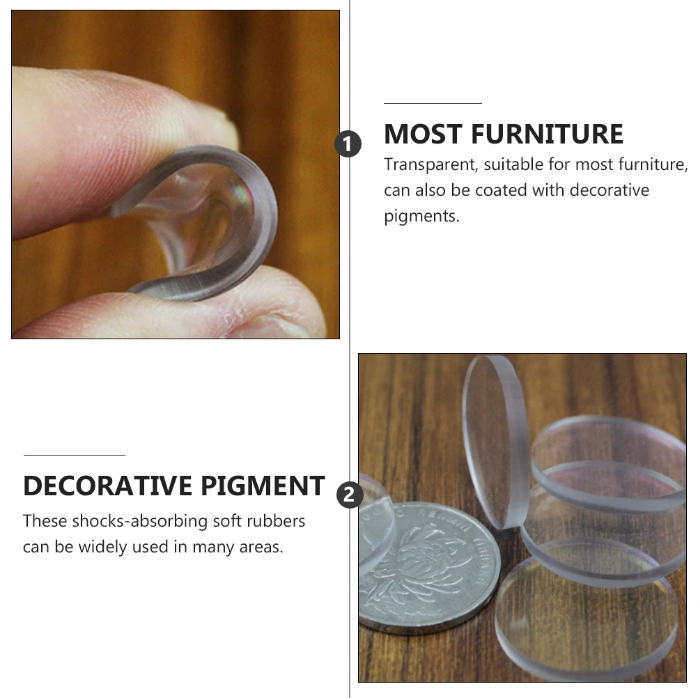 

20 pcs Suction Cup Gaskets 20mmx3mm Transparent Rubber Pads Furniture Buffer Cushions Glass Protective Hardware Accessories