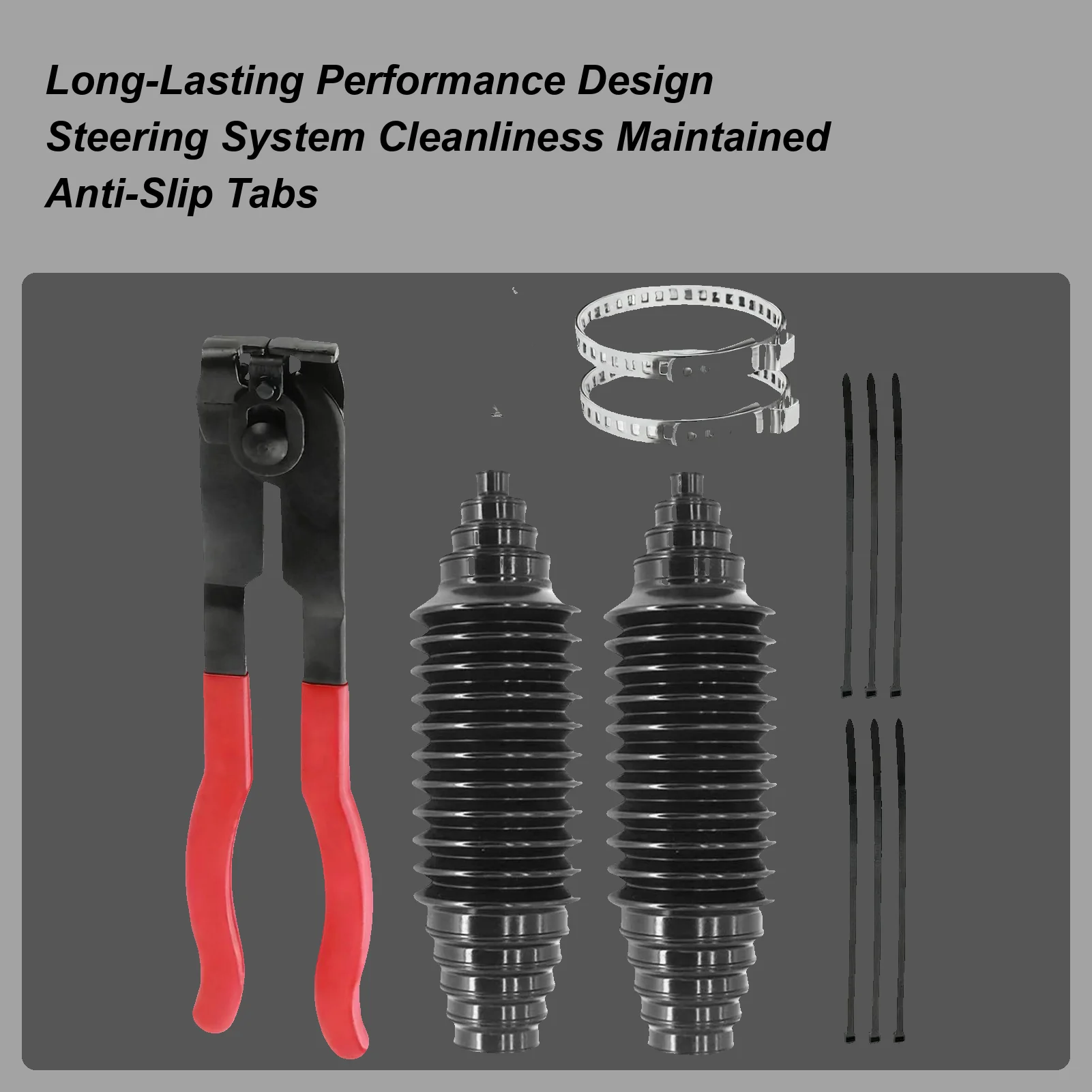 

Rack And Tie Rod Boots 2 Pieces Universal Dustproof Auto Supplies Steering Rack Dust Cover For SUV RV Vehicle Winter Cold