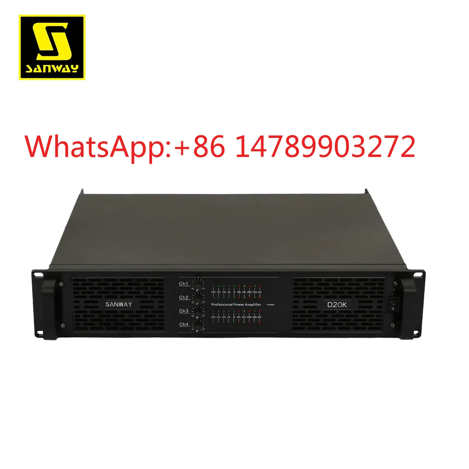 4 Channel Class D Power Amplifier 16000W Stage Subwoofer Audio Amplifier