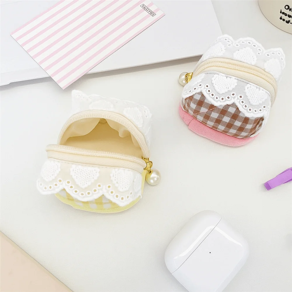 Sweet Multifunctional Mini Coin Purse Lace Jewelry Packing Bag Small Lipstick Bag Lovely Card Holder Earphone Bag Travel