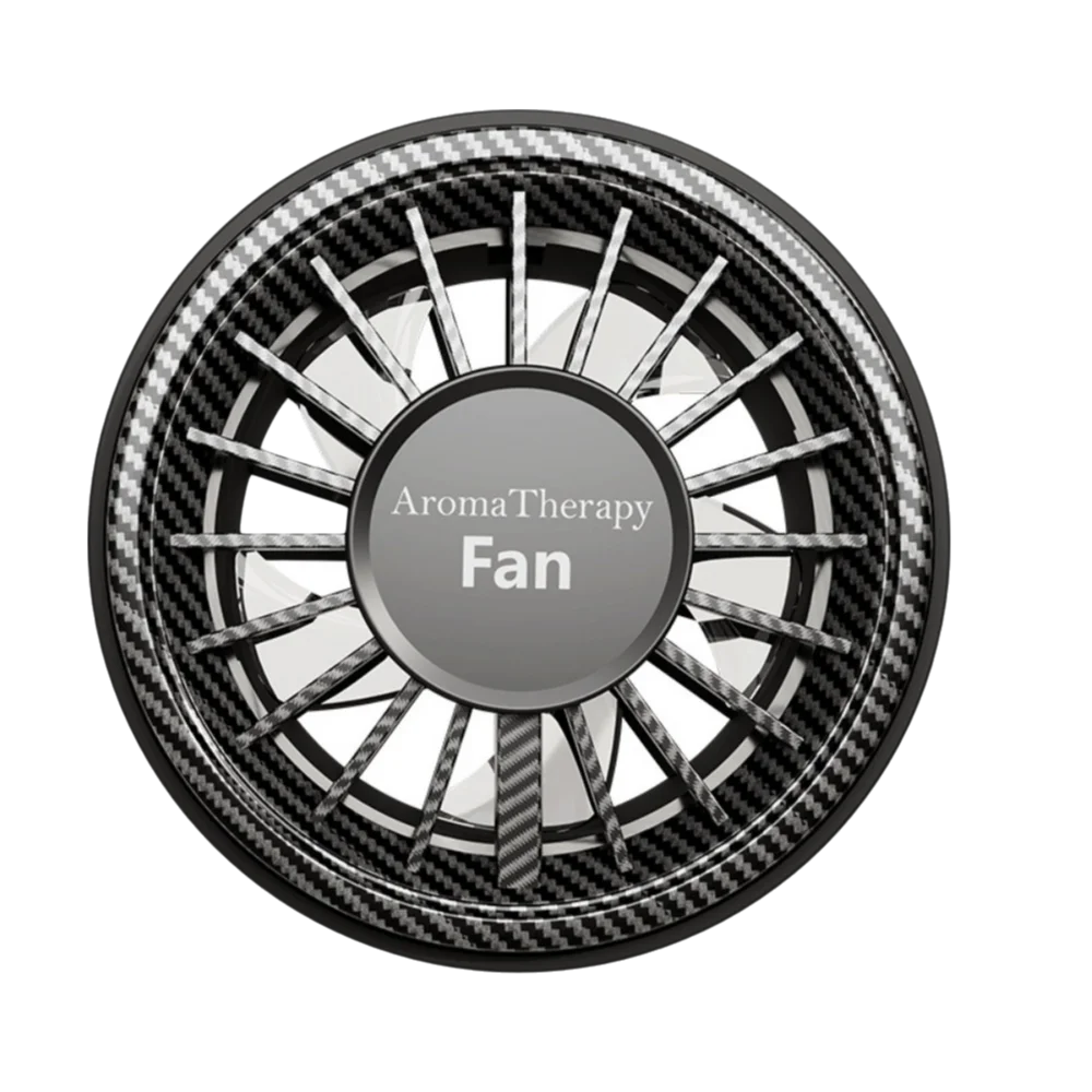 3 IN 1 Car Atmosphere Fan USB Stereoscopic Rotation Car Air Freshener LED Atmosphere Light 3 Speeds Adjustable Car Diffuser Fan