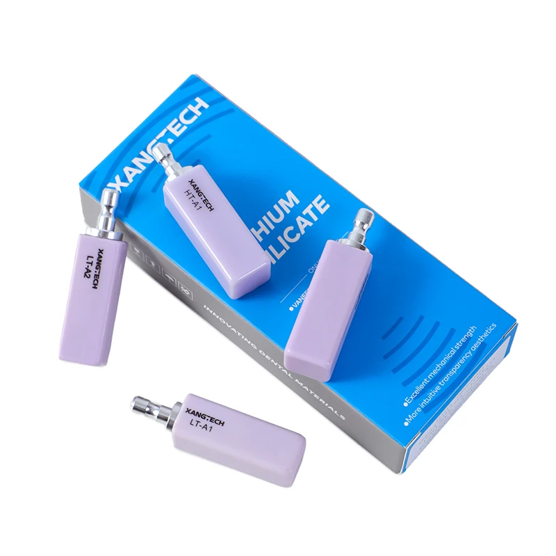 XANGTECH 4 قطعة كتل ديسيليكات الليثيوم B40 مختبر الأسنان السيراميك الزجاجي لـ Sirona Cerec CAD/CAM لمواد طب الأسنان لقشرة التاج #5