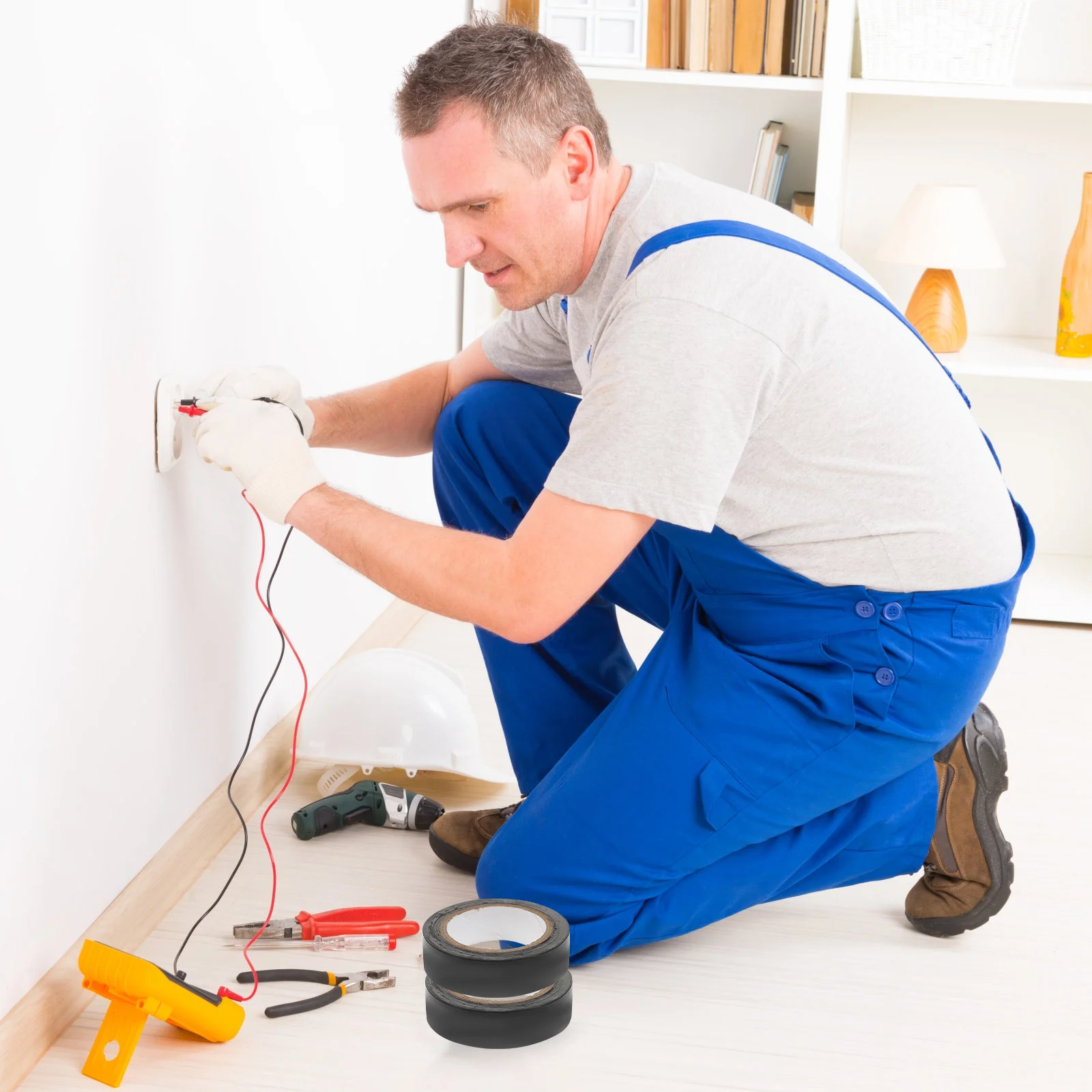 

10 Rolls Pvc Electrical Tape Insulation For Wire Splicing Cable Repair Flame Retardant Heat Resistant Black Electrician Tape