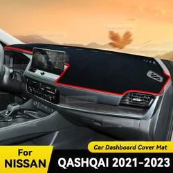 Dashboard Cover Mat Protective Pad  For NISSAN QASHQAI 2021 2022 2023 Car Accessories Dash Board Sunshade Carpet Anti-UV Dashmat