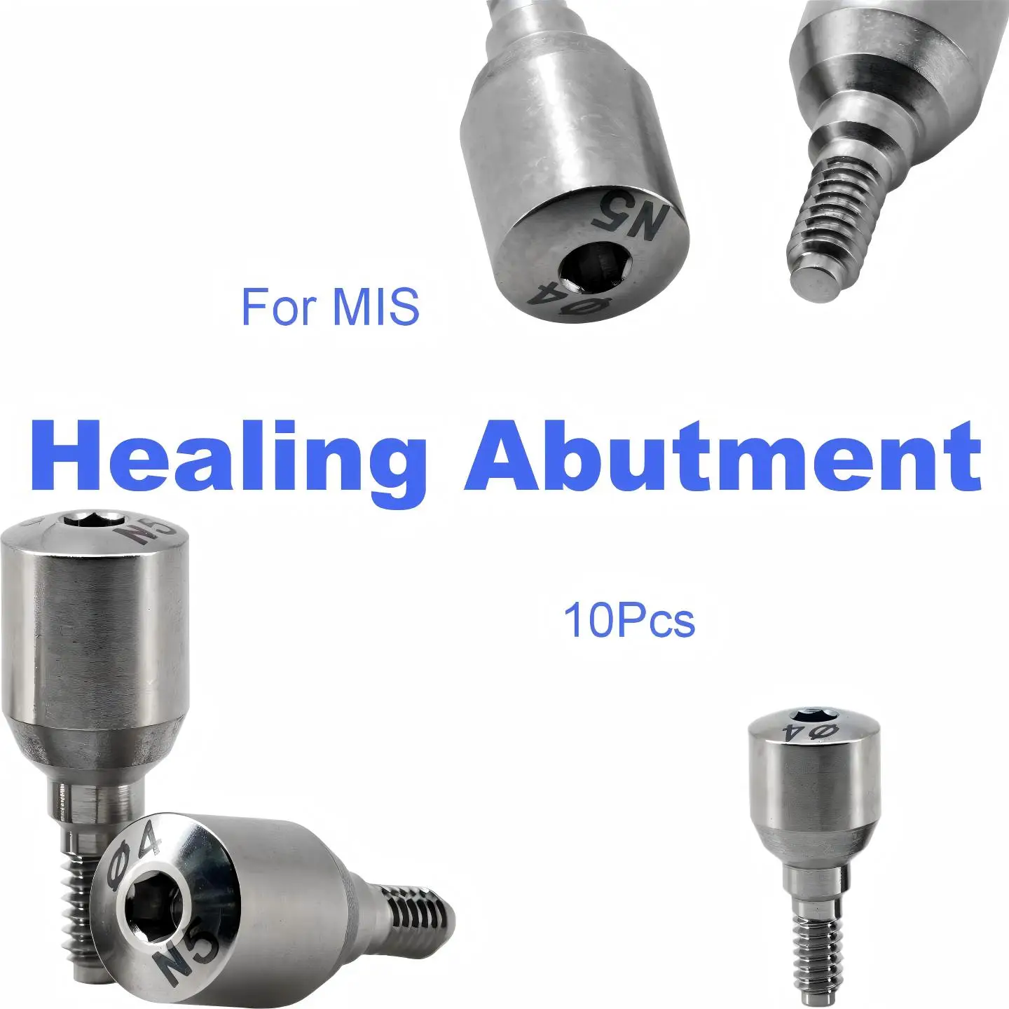 Titanium Dental Implant Healing Abutment Gingival Former Screws Compatible With MIS Implant System Prosthodontic Lab Equipment
