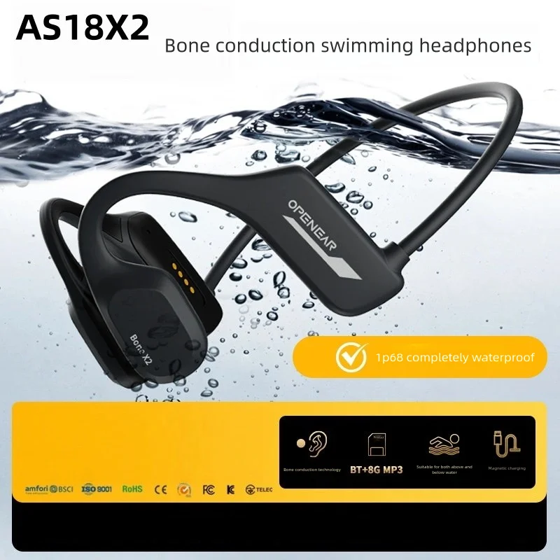 Bone Conduction Headphones Bluetooth 5.3 - X2 Bone Conduction Bluetooth Headset Waterproof