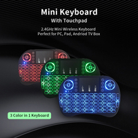 Backlit Mini Wireless Keyboard With Touchpad English Arabic Language 2.4G Air Mouse Remote Keyboard for Android TV Box and PC