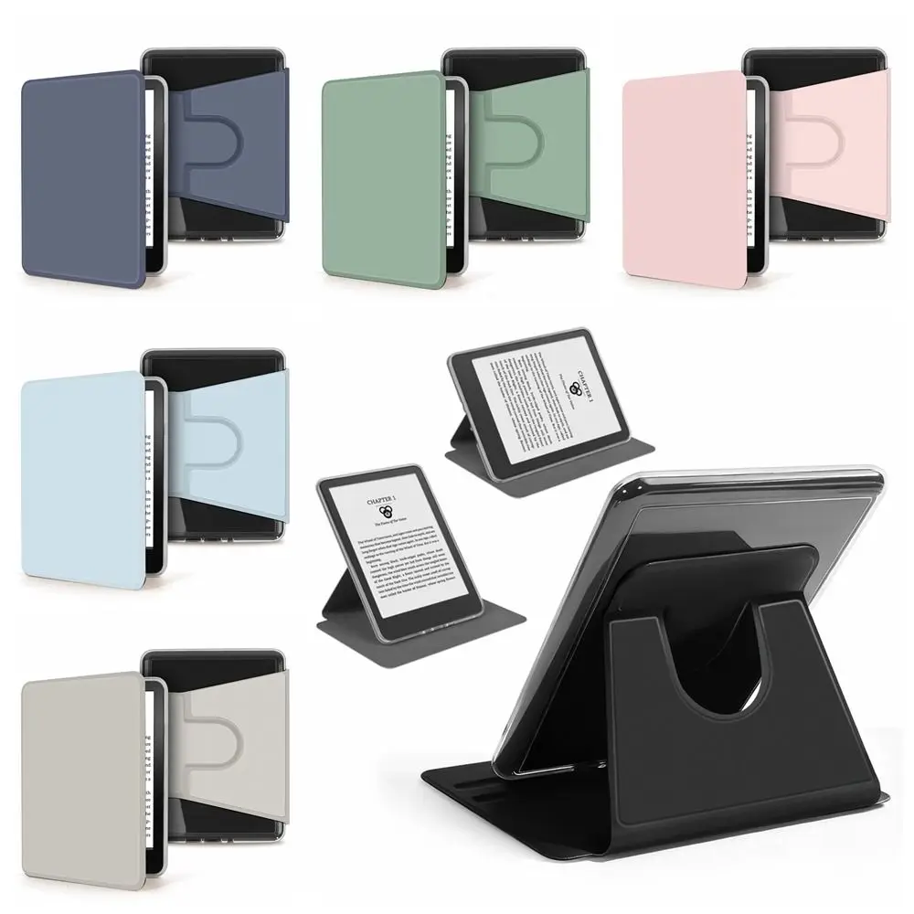 

Чехол для электронной книги с функцией автоматического включения/выключения, регулируемый на 360 градусов, защитный чехол для Kindle Paperwhite 5 (11-го поколения) 2021 года, 6,8 дюйма