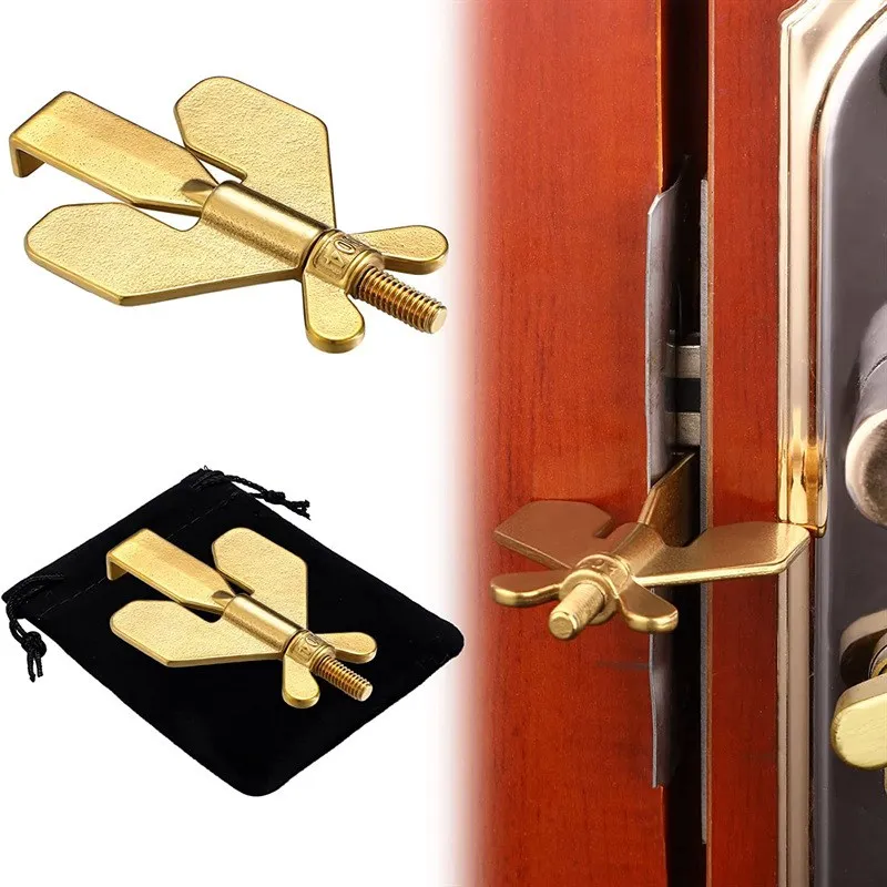 portable Hotel Door Lock Live Alone Self-Defense Door Stop Travel Anti-theft Door Stopper Childproof Door Lock Safety Home Latch