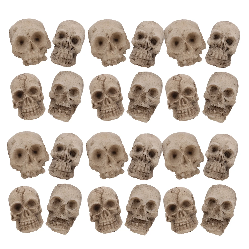 

60pcs Flower Pot Mini Resin Heads Gothic Skull Decor For Home Halloween Table Statue Balcony Garden Decoration