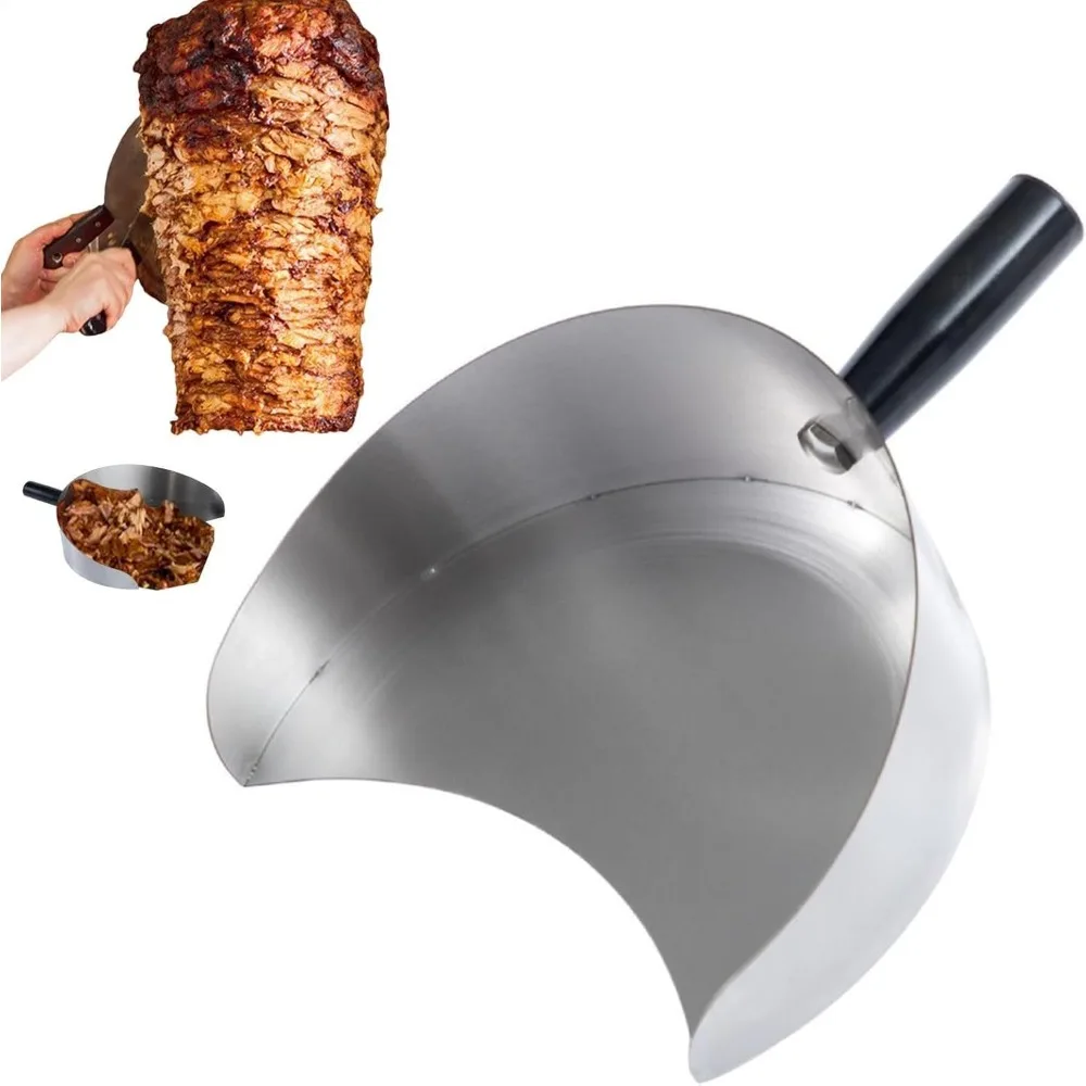 Handheld Kebab Döner Schaufel 9 Zoll Fleischfänger Edelstahl Döner Gyros Schaufel Pfanne Rotisserie Fangpfanne Gyro Grill