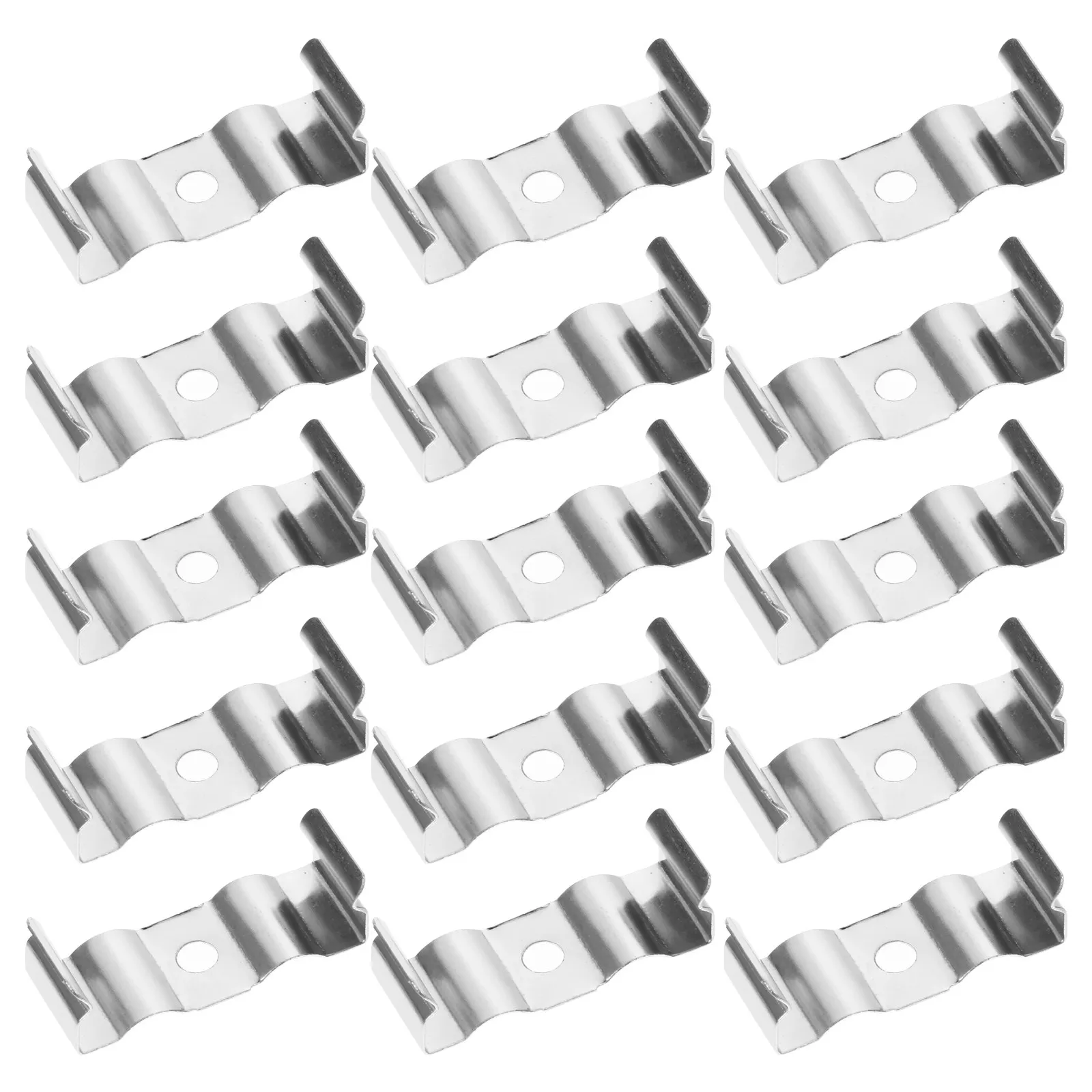 100Pcs Strip Lights Holders Manganese Steel Durable Lightweight Easy Install LED Strip Lights Brackets U Clips Holder Brackets