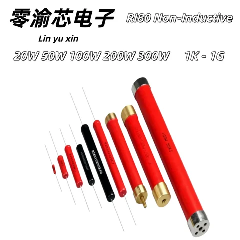 RI80 20W 50W 100W 200W 300W High-Voltage Resistor Non-Inductive 1K-1G 1K 2K/3K 5K 10K 20K/30K 50K/100K/150K 200K/300/500K 1M