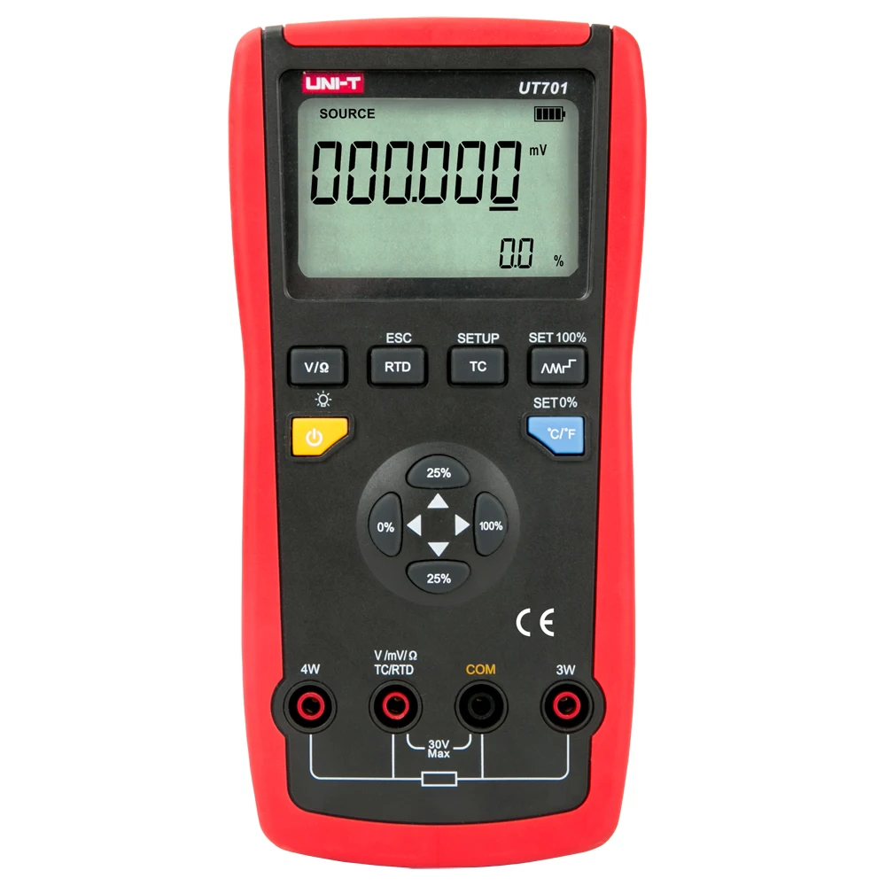 UNI-T UT701 Temperature Calibrator J/K/T/E/R/S/B/N/Wre RTDs mV ResistanceThermocouple output thermistor output temperature detec