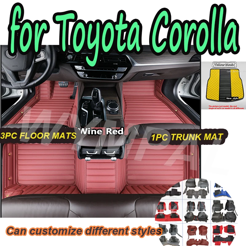 

LUXURY Car Floor Mats For Toyota Corolla E120 2001~2007 Waterproof Protection Car Mats Acesorios Para Autos