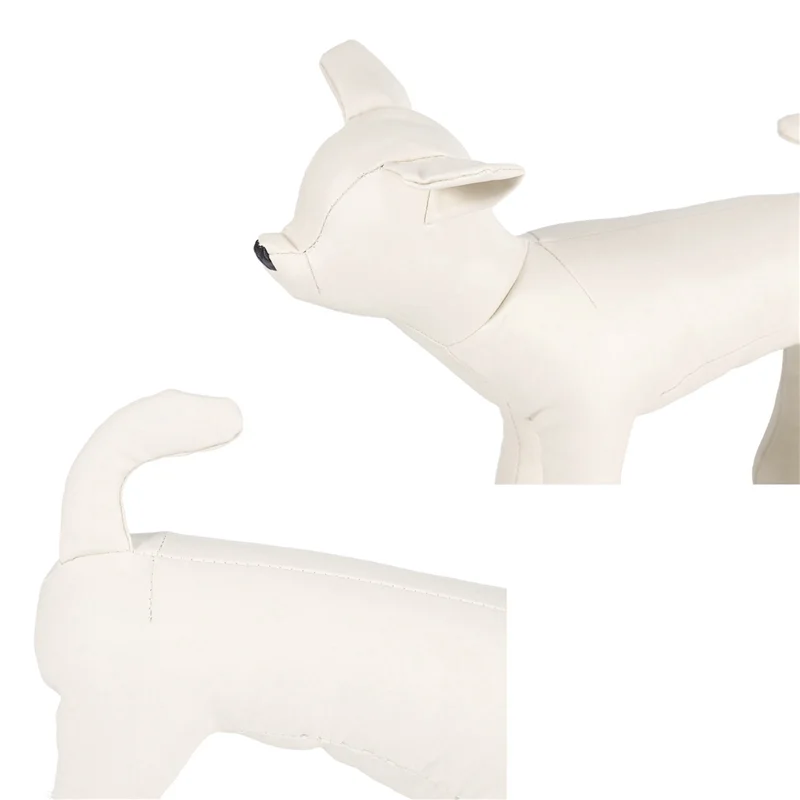 ABXF-レザー製犬マネキン 立位犬モデル ペット動物ショップディスプレイマネキン