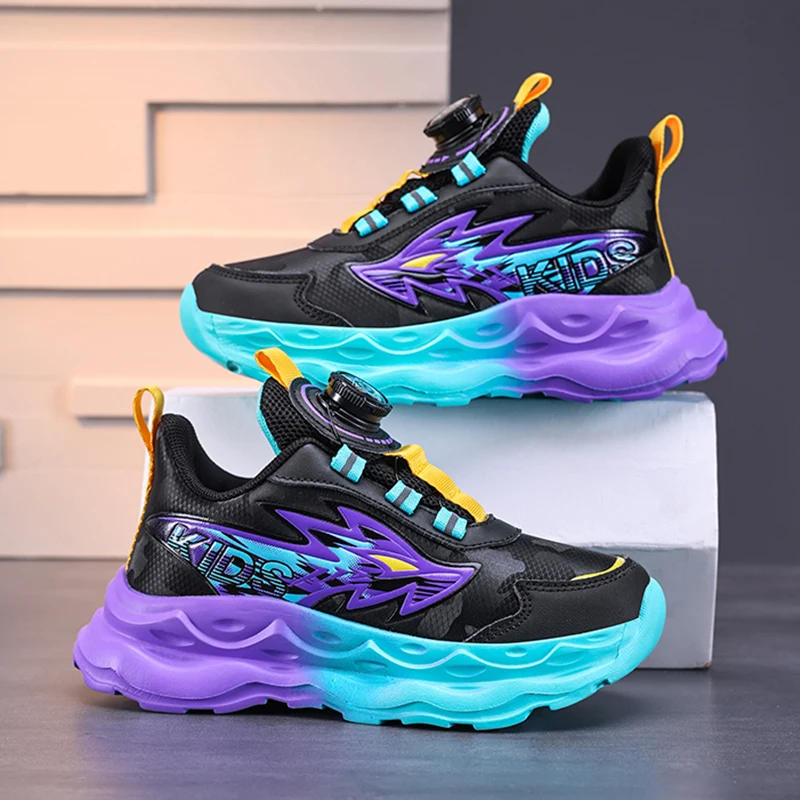 

Детские кроссовки, повседневная спортивная обувь для детей, школьная прогулочная обувь для бега для мальчиков, модная прогулочная обувь с мультяшным принтом