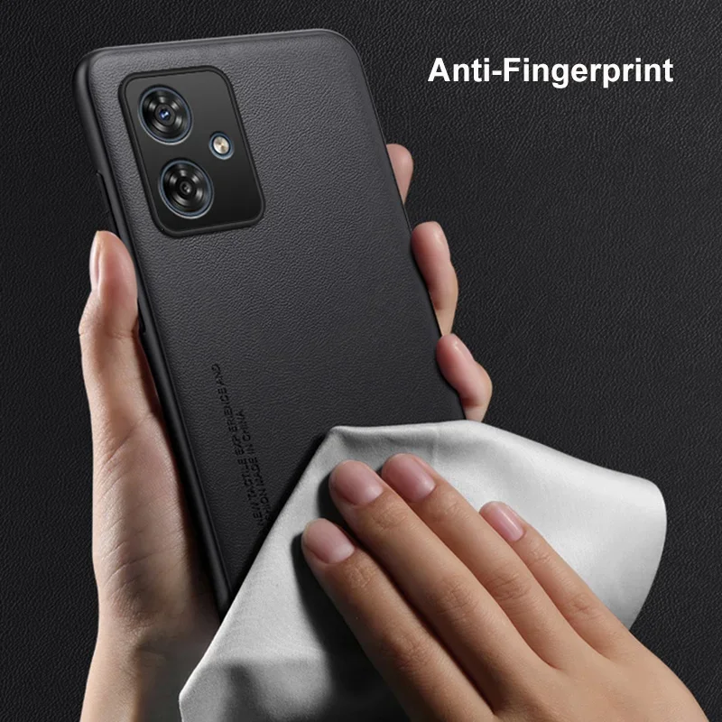 For Motorola Moto G84 G54 5G Luxury PU Leather Case For Motorola G54 Back Cover Matte Silicone Shockproof Protection Phone Case