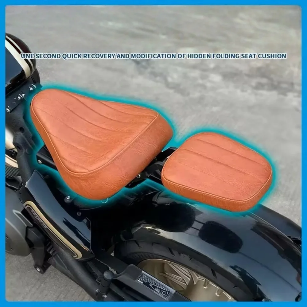 ベンダナポレオンボブ 500 レトロ折りたたみクッション隠しダブルシートクッションボバーシートレザーシートベンダナポレオンボブ 500