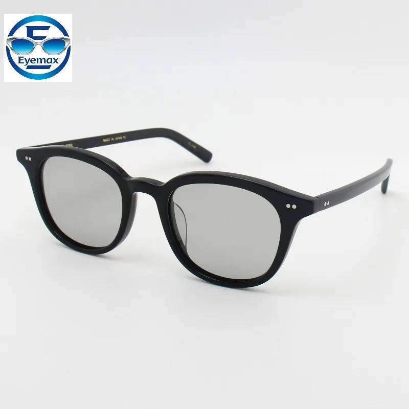 Transparent Clear Frame Round Sunglasses Blue Lens High Quality Retro Acetate Eyewear for Men Women Fashion UV400 Protection