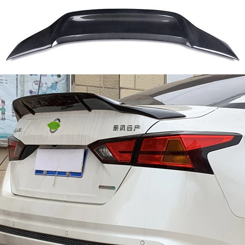 

FOR Rear Spoiler Wing NEW Nissan Teana Car Trunk REAR Lip Tail FIN 100%Real Carbon Fiber Material Color Primer 2019 2021