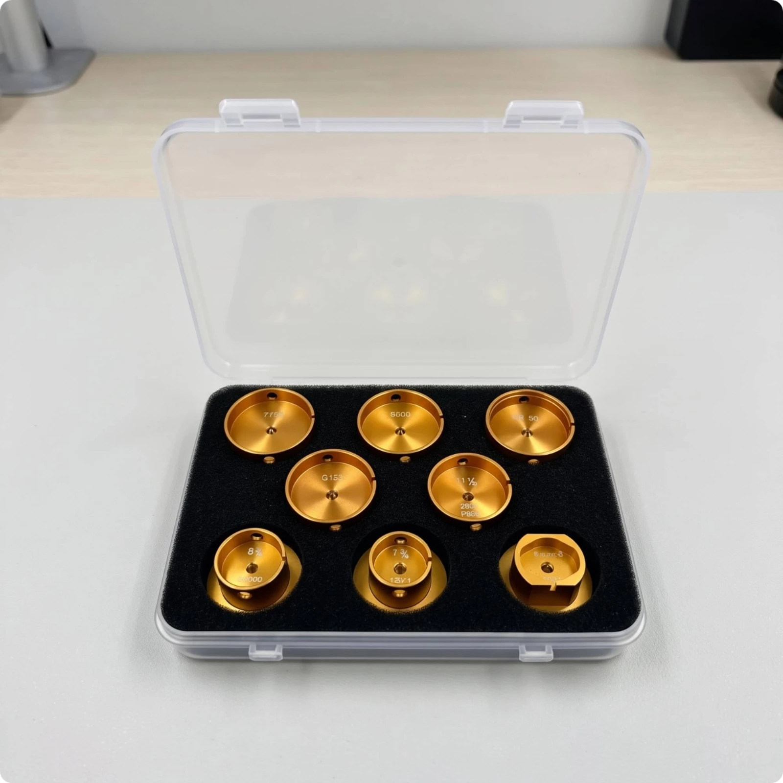 8 Pieces Watch Movement Holder Set with Storage Case Stable Watch Movement Holder Portable Compact for Watchmakers, Workbench