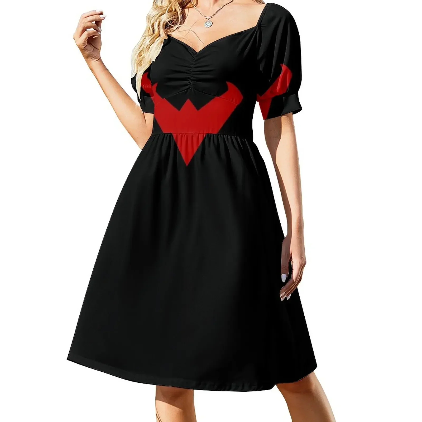 Nightwing Logo Variation 2 Short-Sleeved Dress cocktail dresses Evening gown summer dress daily long dresses for women