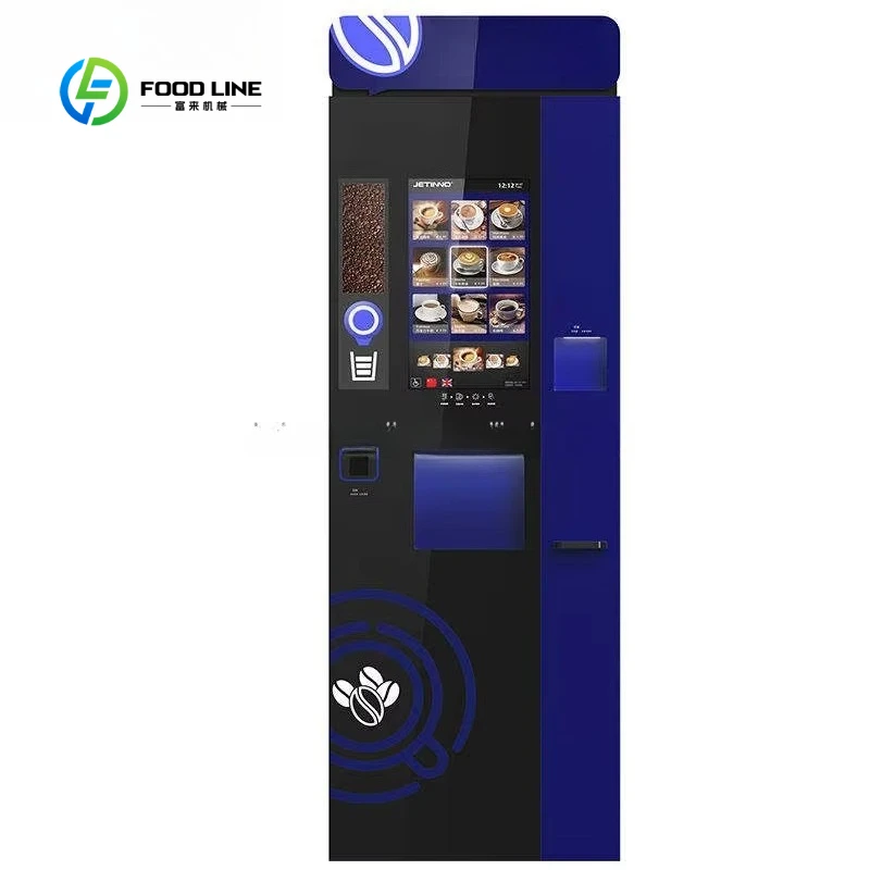 Customized size Self-service Floor Vending Machine with Hot Chocolate Street Coffee Vending Machine
