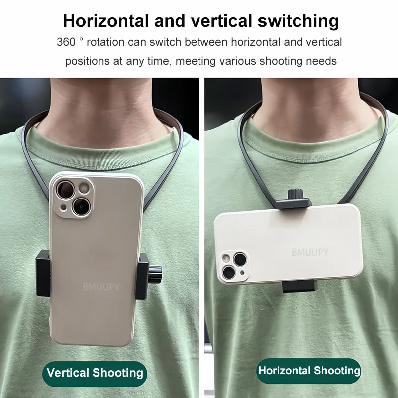 Neck Mount Hold for Iphone 15 14 13 12 11 SAMSUNG HUAWEI XIAOMI Smart Phone Accessories Hands Free Phone Stand for Gopro Hero 12