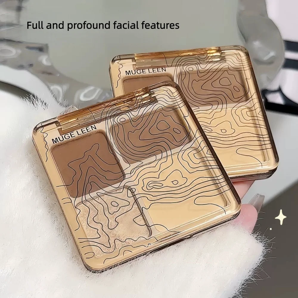 Four color contour tray high gloss contour integrated tray matte brightening high gloss nose shadow solid contour contouring