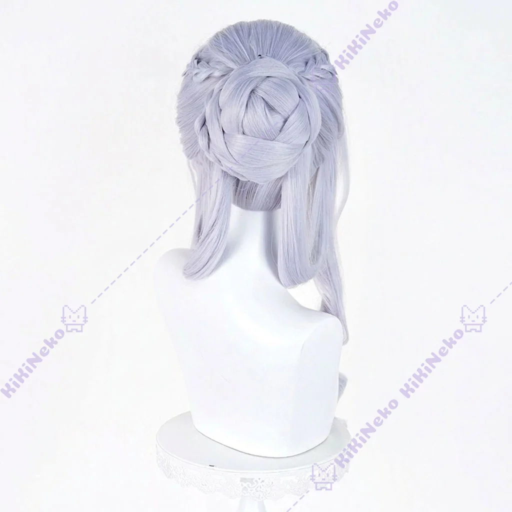 Genshin Impact Tsaritsa Cosplay Wig Empress of Ice Anastasya Feodorovna Snezhnaya Царица Long Hair For Hallowmas Party Adult view 5