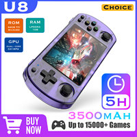 Open Source U8 Retro Handheld Video Game Console Linux System 4.0 Inch IPS Screen Portable Pocket Video Player 128GB Games