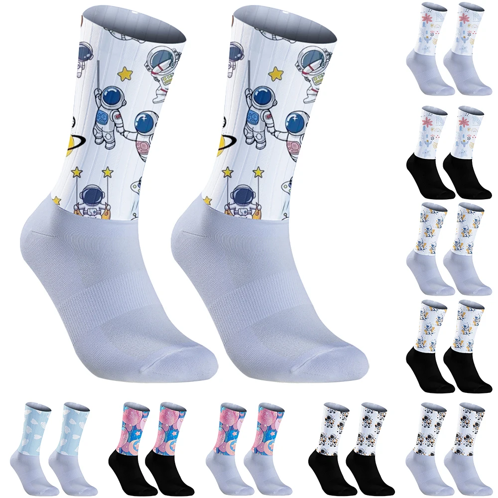 

Silica Gel Non-slip Breathable Sports Socks Aero Bike Team Cycling Socks 2024 New Summer Socks