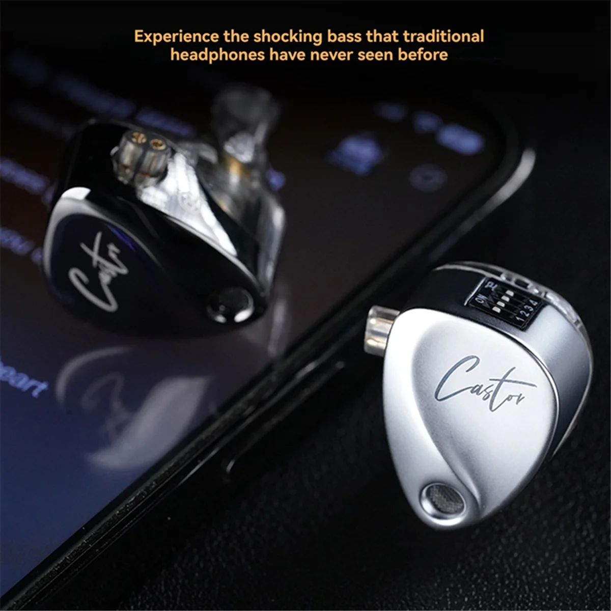 A57G-KZ Castor in Ear หูฟัง HiFi Bass Sound Noise Isolating Dual-Dynamic Driver หูฟังแบบมีสายปรับปรุง Bass MIC