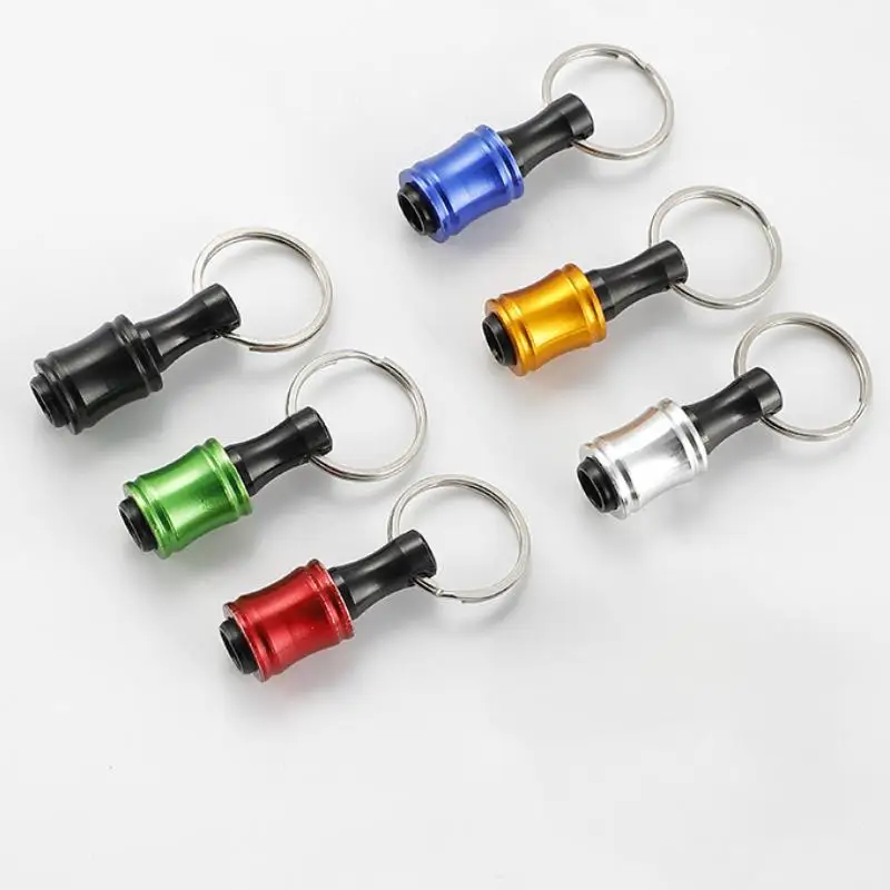 

1/4" Hexagonal Shank Screwdriver Head Holder Extension Rod Key Chain Adapter Drill Bit Quick Replacement Portable Tool