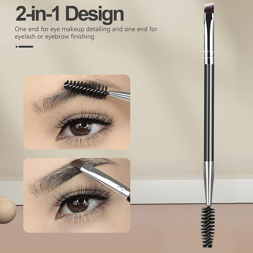 Pettine 3/5PCS Set di pennelli per sopracciglia Strumento separatore per ciglia Strumenti professionali per il trucco degli occhi con forbici per trimmer per sopracciglia per donna