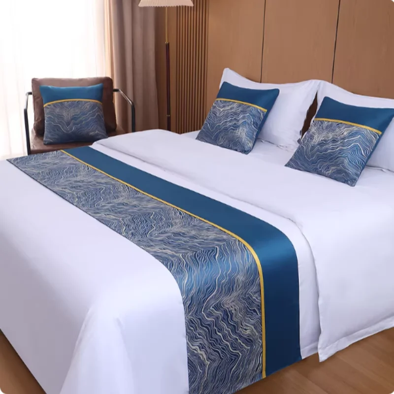 Hotel Bed Runner, Luxury Light Simple Bed Scarf, Bedding for Hotels & Homestays, Customizable Bed End Towel