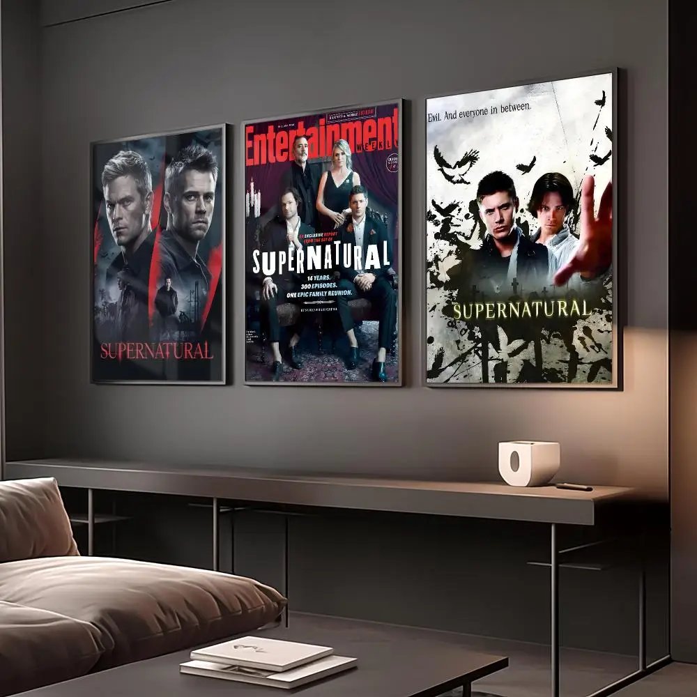 TV Play Series S-Supernatural Painting Calligraphy Anti Wrinkle Canvas Poster Wall Art Home Decor for Living Room
