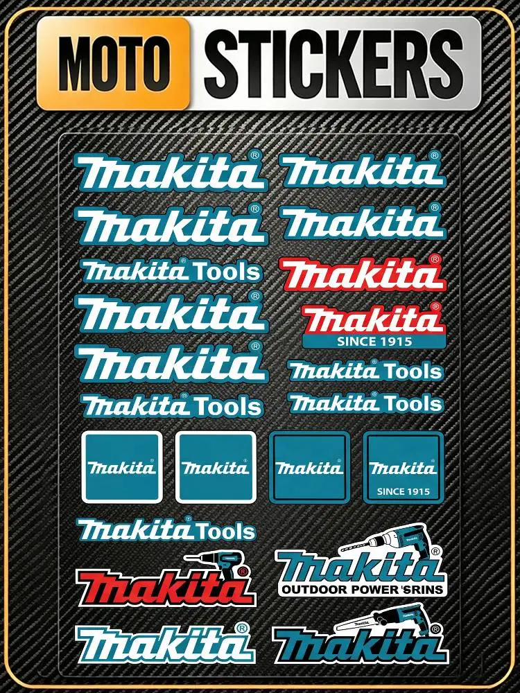 Autocollants universels anti-rayures, réfléchissants et imperméables pour MAKITA, pour moto, casque, tasse, réfrigérateur
