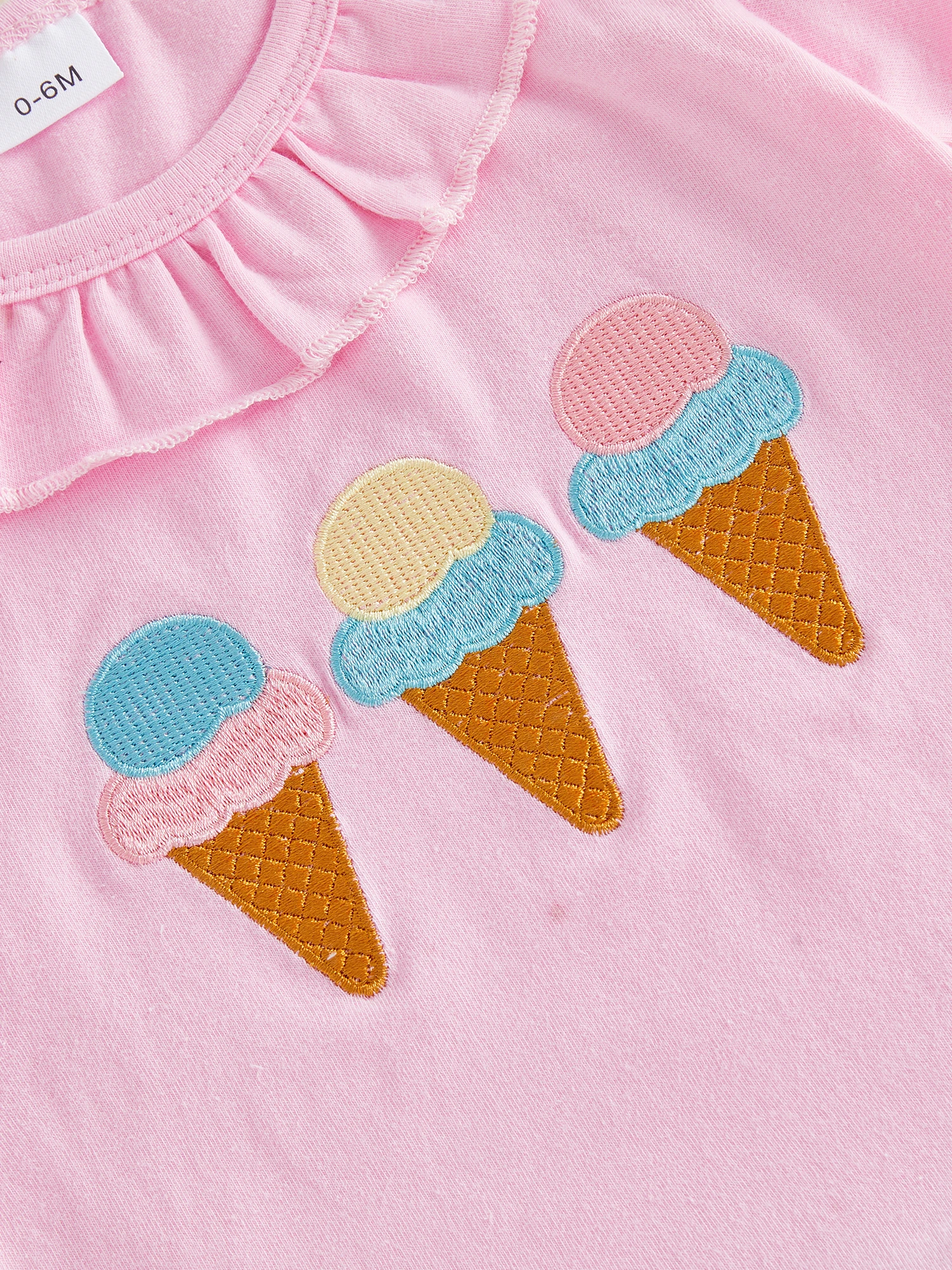 

Girls Summer 2 Piece Outfits Short Sleeve Watermelon Embroidery Tops Polka Dot Shorts Sets with Bow Detail