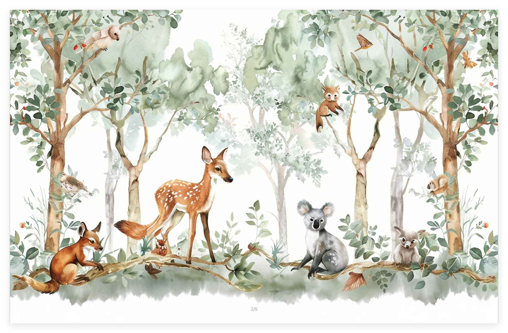

Custom size wallpaper White Cloud star baby elephant mural children's room background wall Animal Jungle Sika deer 3d wallpaper